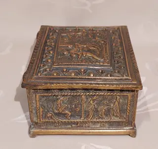 Antiekejuwelry box - Brons