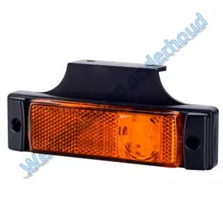 Led Breedtelamp oranje rechthoekig met reflector 12/24V