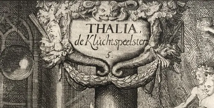 Samuel van Hoogstraten (1627 - 1678) - "Thalia"Originale primo stato