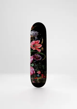 Jan David de Heen (after) - Flowers 09, Triptych Skateboard
