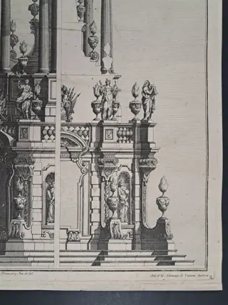 Giuseppe Galli da Bibiena, inc. And. et Jos. Schmuzer (att. 1700-1740) - "Architettura barocca"