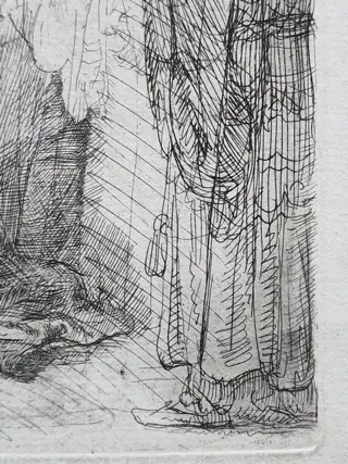 Rembrandt Van Rijn (1606-1669) - The presentation in the Temple: oblong print c. 1639