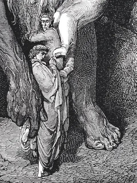 Gustave Doré (1832-1883) - The giant Antaeus (Antée) lowers Dante