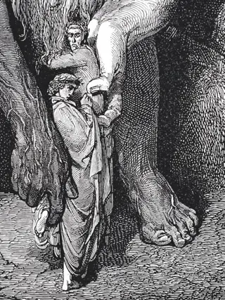 Gustave Doré (1832-1883) - The giant Antaeus (Antée) lowers Dante