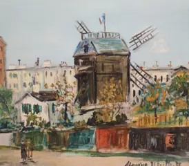 Maurice Utrillo (1883-1955) - Montmartre : Moulin de la Galette