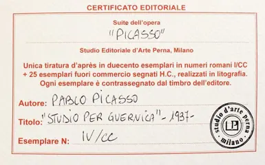 Pablo Picasso (1881-1973), (after) - Studio per Guernica