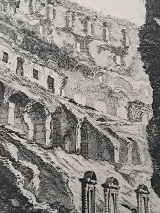 Giovanni Battista Piranesi (1720-1778) - "Veduta dell'interno dell'Anfiteatro Flavio detto il Colosseo "