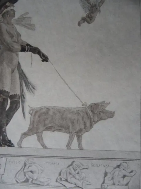 Félicien Rops (1833-1898) - Pornokrates ou femme au cochon