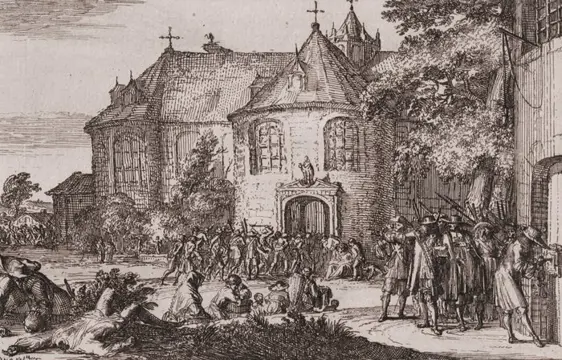 Romeyn de Hooghe (1645-1708) - French atrocities in a Dutch village, 1672
