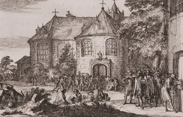 Romeyn de Hooghe (1645-1708) - French atrocities in a Dutch village, 1672