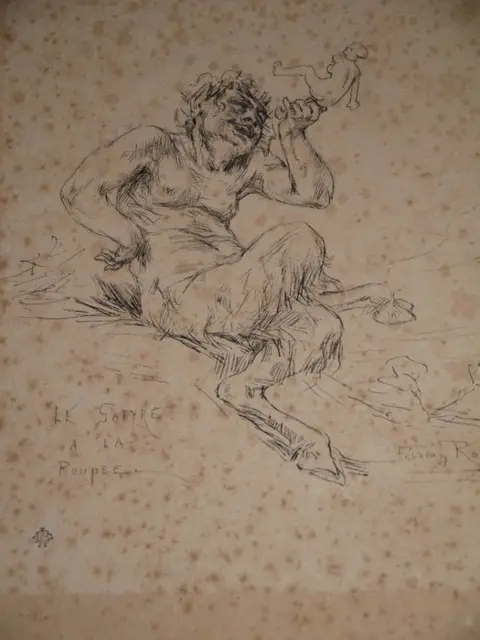 Félicien Rops (1833-1898) - La poupée du satyre