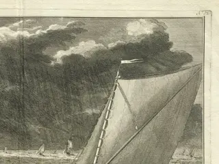 Bernard Picart (1673-1733) - verdrinkingsdood van Johan Willem Friso bij het overvaren van de Moerdyk op 14 july 1711