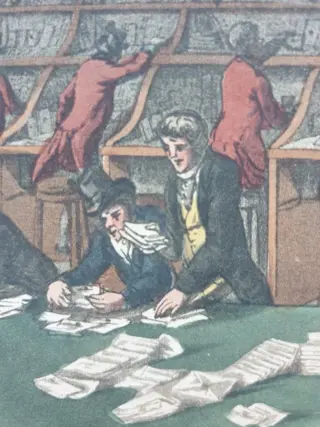 After Thomas Rowlandson (1757-1827) & Augustus Charles Pugin (1768/69-1832) and - The Post Office