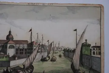 Franz Xaver Habermann (1721-1796) - Oudgekleurde opticaprent