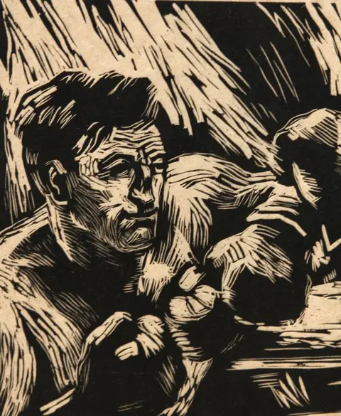 Jan Standa (XX) - Zwei Boxer beim Boxkampf