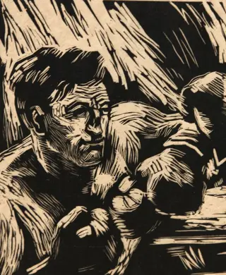 Jan Standa (XX) - Zwei Boxer beim Boxkampf