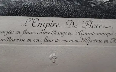 Girard Audran (1640-1703) d'après Nicolas Poussin - L'Empire de Flore