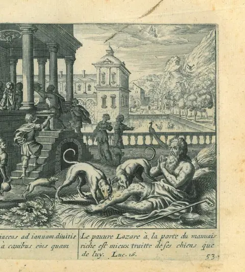 Gérard Jollain (?-1683) - De rijke man en de bedelaar Lazarus