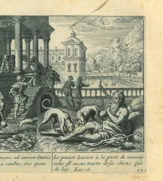 Gérard Jollain (?-1683) - De rijke man en de bedelaar Lazarus