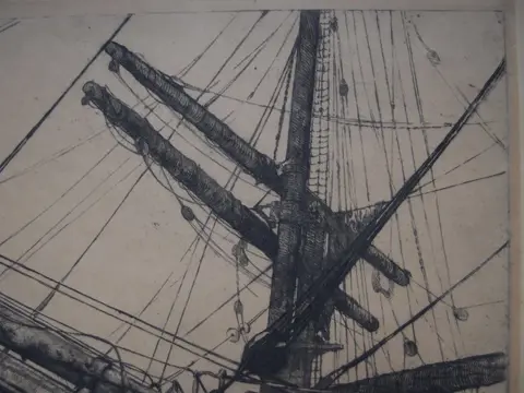 A.P. Derkzen van Angeren (XX) - Bows with figureheads on two yachts