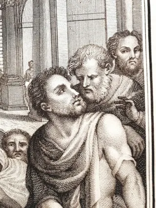 Giuseppe Pera (1800-1810 (fl.c.)), after, by Gaetano Vascellini (1745-1805) - La Riconciliazione di M. Lepido e Fulvio Flacco, Romani Censori