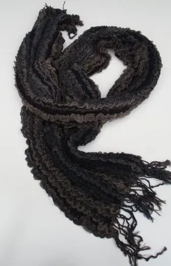 SJAAL MIX TINTEN BRUIN 170X30 CM NIEUW