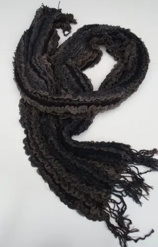 SJAAL MIX TINTEN BRUIN 170X30 CM NIEUW