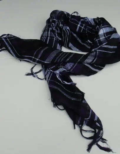 SJAAL GERUIT ZWART PAARS ZILVER 100X100 CM NIEUW