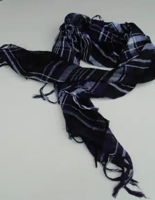 SJAAL GERUIT ZWART PAARS ZILVER 100X100 CM NIEUW