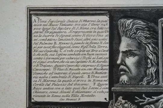 Giovanni Battista Piranesi (1720-1778) - Various Objects, including a marble Sarcophagus
