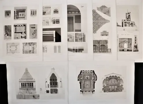 D'Espouy, Daumet - Lot of 30 engravings - Antique Architecture