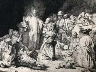 J.P. Le Bas naar Rembrandt Harmensz van Rijn (1606 - 1669) - De Hondergulden Prent