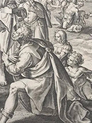 Adriaen Collaert ( 1560-1618), da Maarten de Vos - "Il ladro punito"