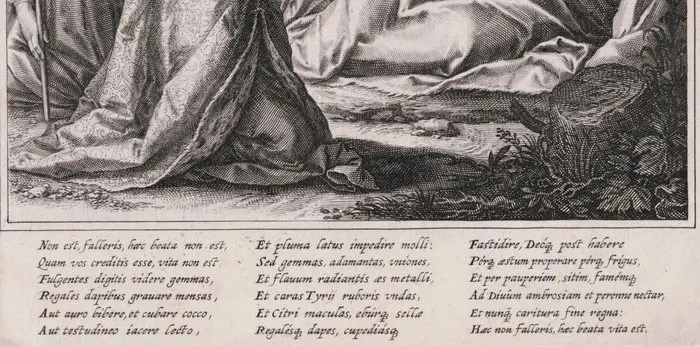 Raphael Sadeler I (1560-1628) - Saint Gunther visited by the duke of Bohemia