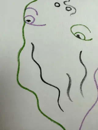 Jean Cocteau (1889-1963) - Tête d'homme à l'envers (1957)