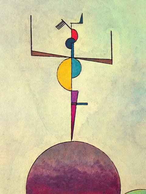 Wassily Kandinsky (1866-1944) - Les deux rayons noirs