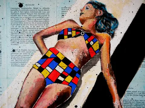 Bazévian DelaCapucinière - Portrait PS 213 Le Bain de Soleil Mondrian- XL