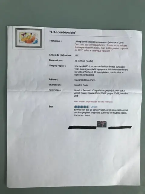 Marc Chagall (1887-1985) - L'accordeoniste