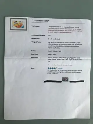 Marc Chagall (1887-1985) - L'accordeoniste