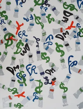 Fernandez Arman (1928-2005) - Hommage à la peinture : Currency