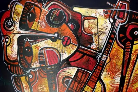 Simeon Gonzales (1973) - Mujer con Guitarra -XXL
