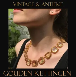 Grote collectie gouden kettingen en hangers
