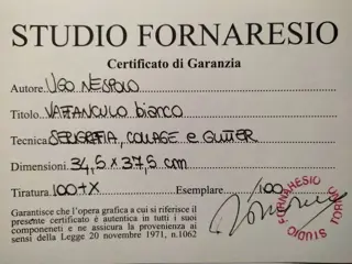 Ugo Nespolo (1941) - Vaffanculo bianco