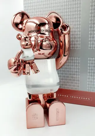 Medicom Toy plus - Be@rbrick 400% + 100% - Pink Gold Chrome
