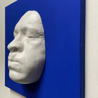 Gregos (1972) - White breath on blue background