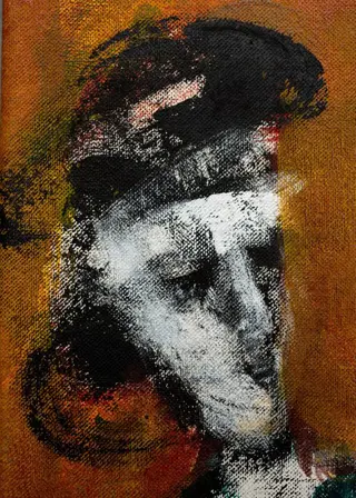 Thomas Hof (1958-2011) - Tango Paare auf Gold-Ocker