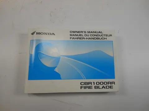 INSTRUCTIEBOEKJE Honda CBR Fireblade 2004 - 2005