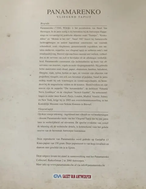 Panamarenko (1940-2019) - Vliegend tapijt