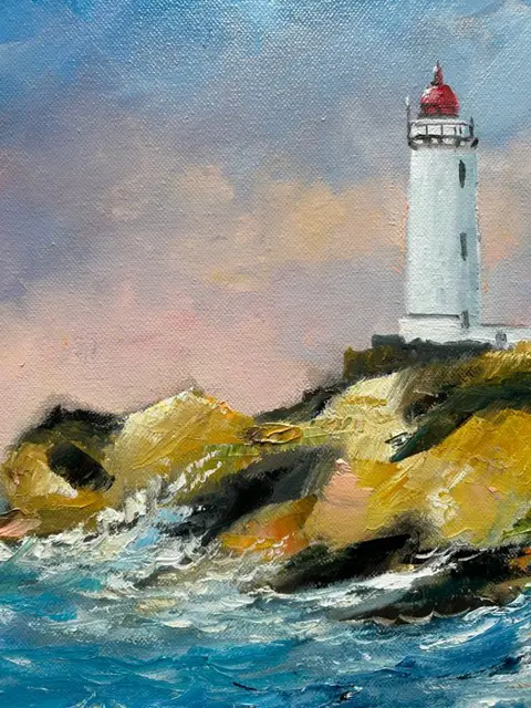 Claude Goument (1952) - Tempête sur le Phare Breton