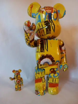 Medicom Toy Be@rbrick - Andy Warhol x Jean-Michel Basquiat #3 - (Coma Mom) Bearbrick 400% + 100%